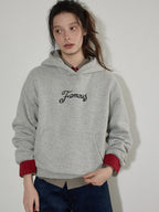 Lofi choose Fleece Lined Oversized Hooded Pullover Commuter Style Women Heather Gray Hoodie
