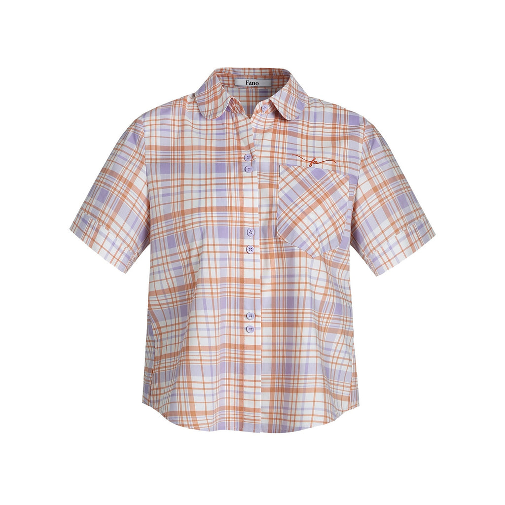 fano_Uv_Protection_Plaid_Stand_Collar_Short_Sleeve_Straight_Fit_Korean_Shirts_MISSTT