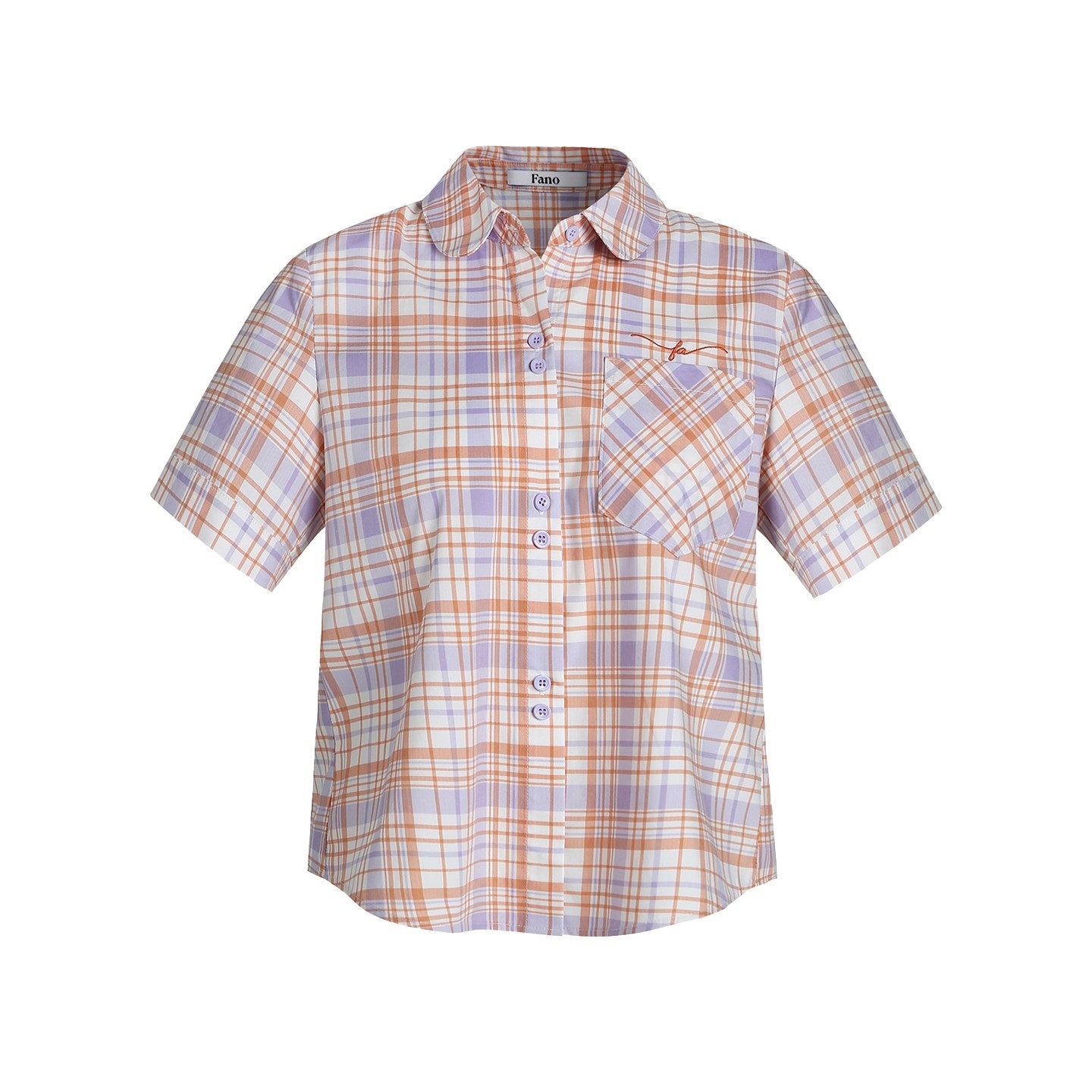 fano_Uv_Protection_Plaid_Stand_Collar_Short_Sleeve_Straight_Fit_Korean_Shirts_MISSTT