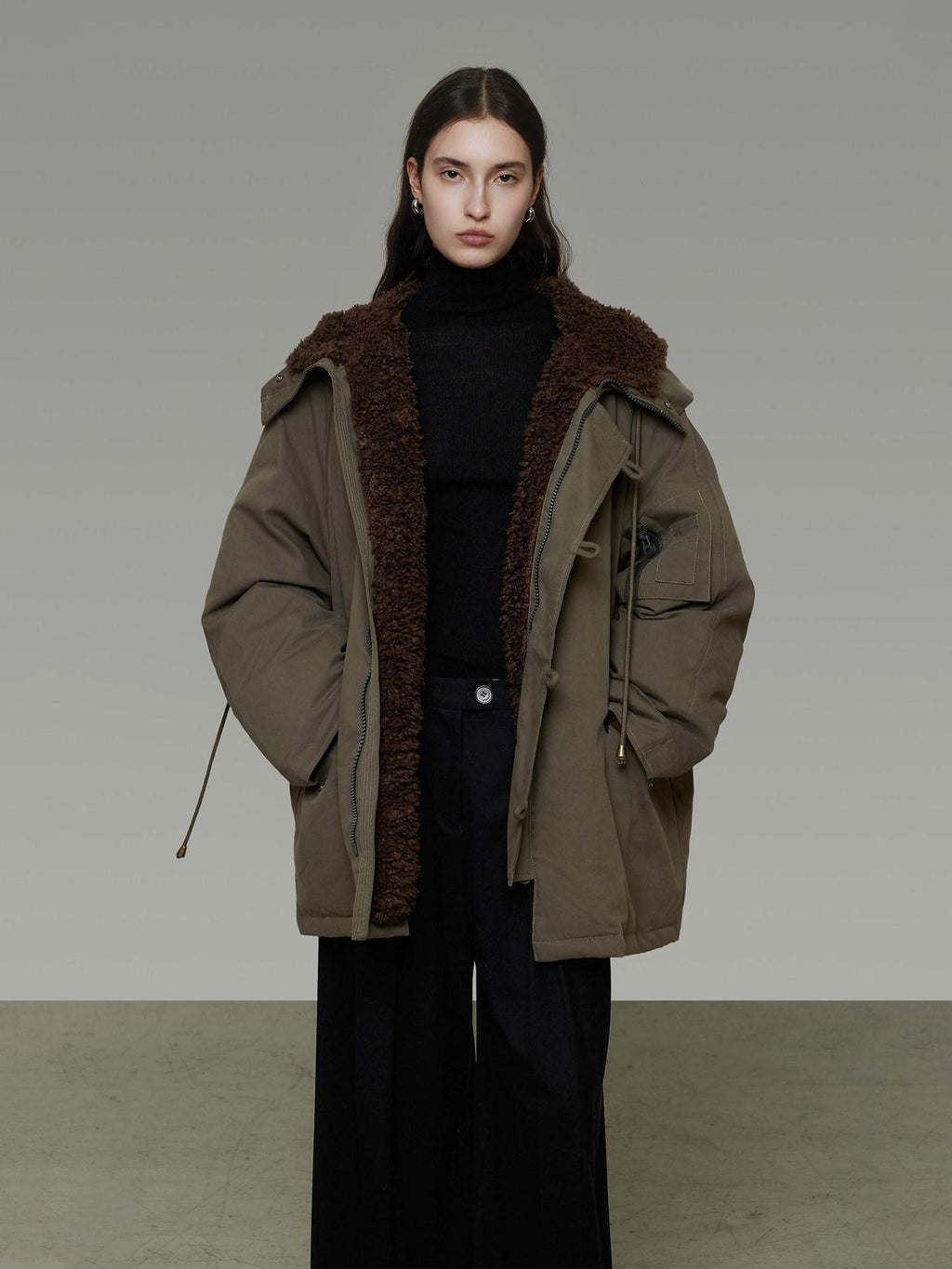 unspoken 90 Percent White Duck Down Hooded Loose Patchwork Cotton Warm Women Down Jackets