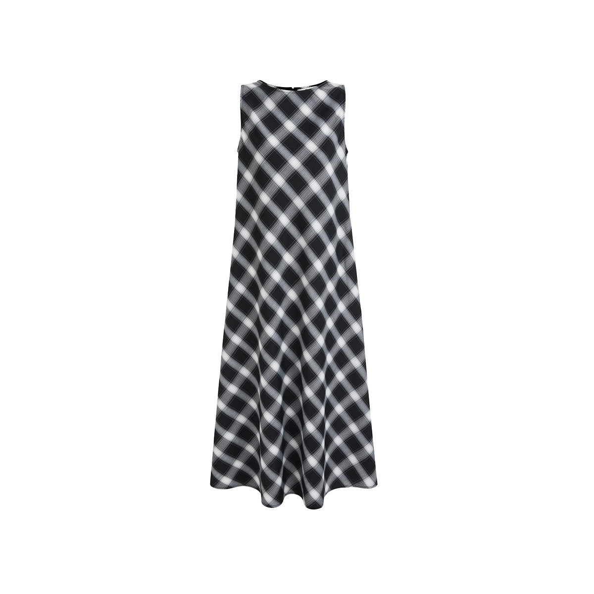 fano_Plaid_Korean_Workwear_A_Line_Asymmetric_Sleeveless_Round_Neck_Women_Maxi_Dresses_MISSTT