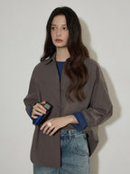 Lofi choose Pure Cotton Relaxed Fit Button Front Turn Down Collar Women Workwear Shirts