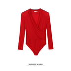 audreyyang_Lyocell_Wool_Stretch_Knit_Slim_Fit_V-neck_Womens_Red_Long_Sleeve_T-Shirts_MISSTT