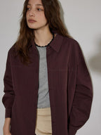Lofi choose Breathable Cotton Loose Fit Lapel Collar Button Long Sleeve Office Women Shirts