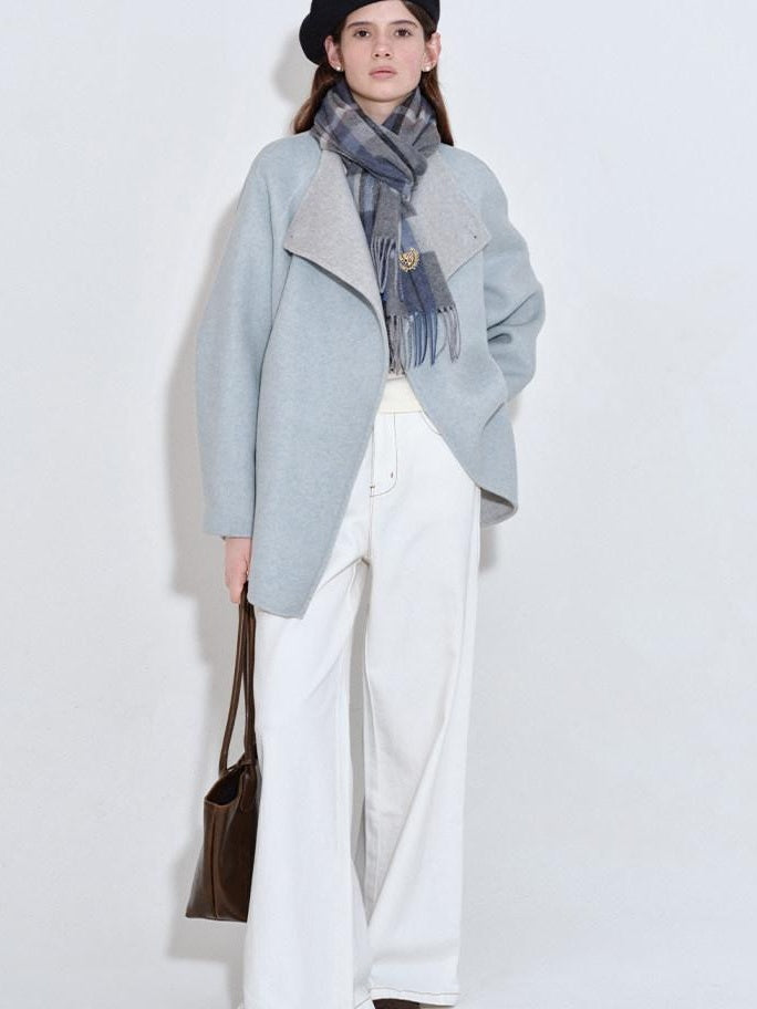 fano 68 Percent Wool Blend Korean Commuter Straight Fit Blazer Women Wool Coats