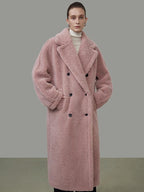 unspoken Thick Warm Tailored Straight Cut Double Breasted Long Women Wool Coats