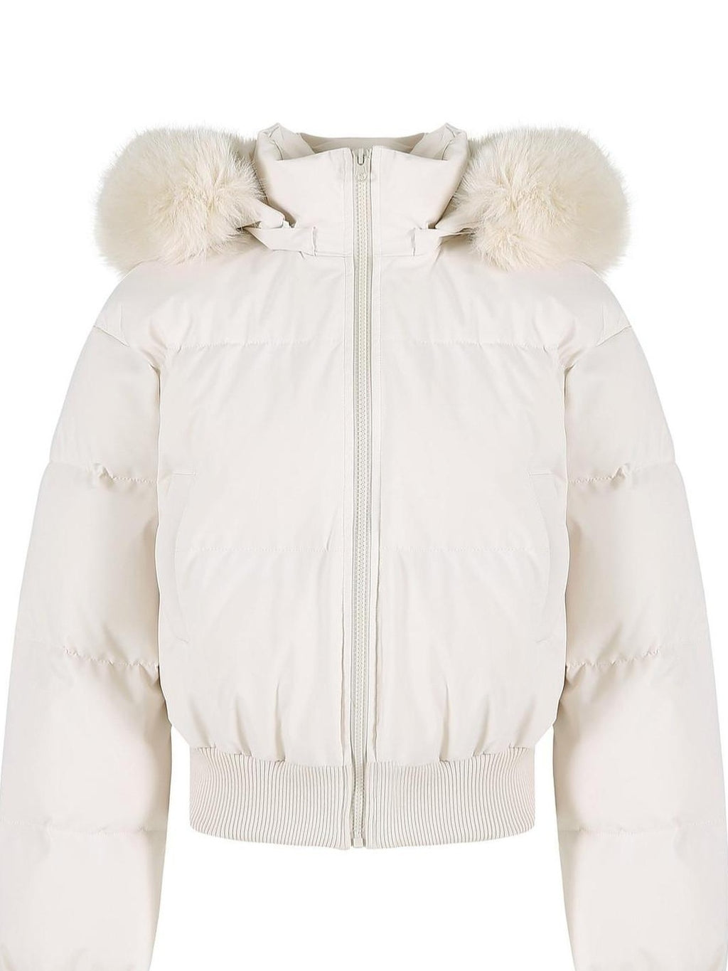 fano 90% White Duck Down Warm Hooded Korean Commuter High Waist Women Down Jackets