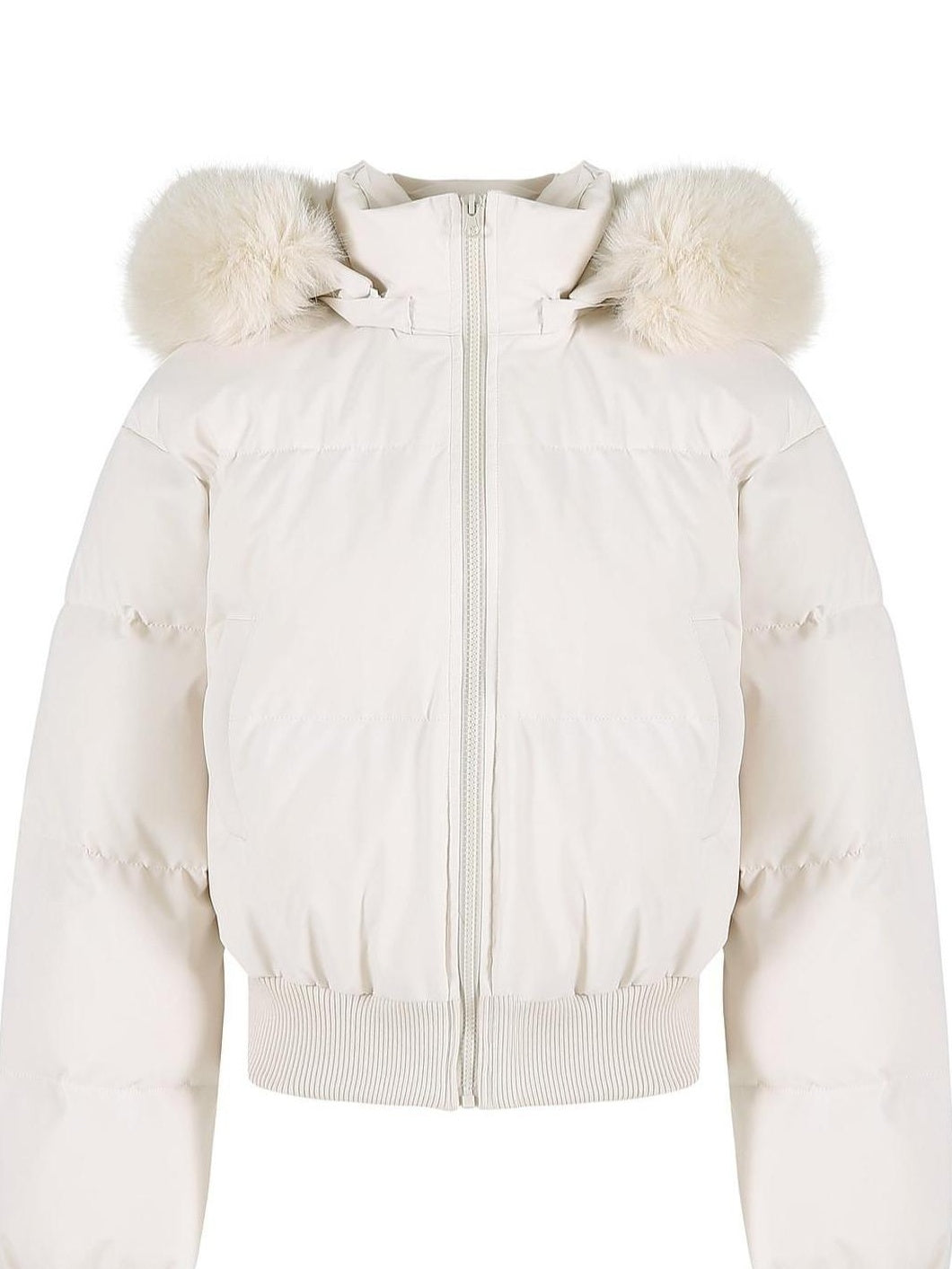fano 90% White Duck Down Warm Hooded Korean Commuter High Waist Women Down Jackets