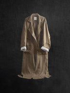 unspoken Minimalist Commuter Loose Long Single Breasted Women Olive Brown Trench Coats