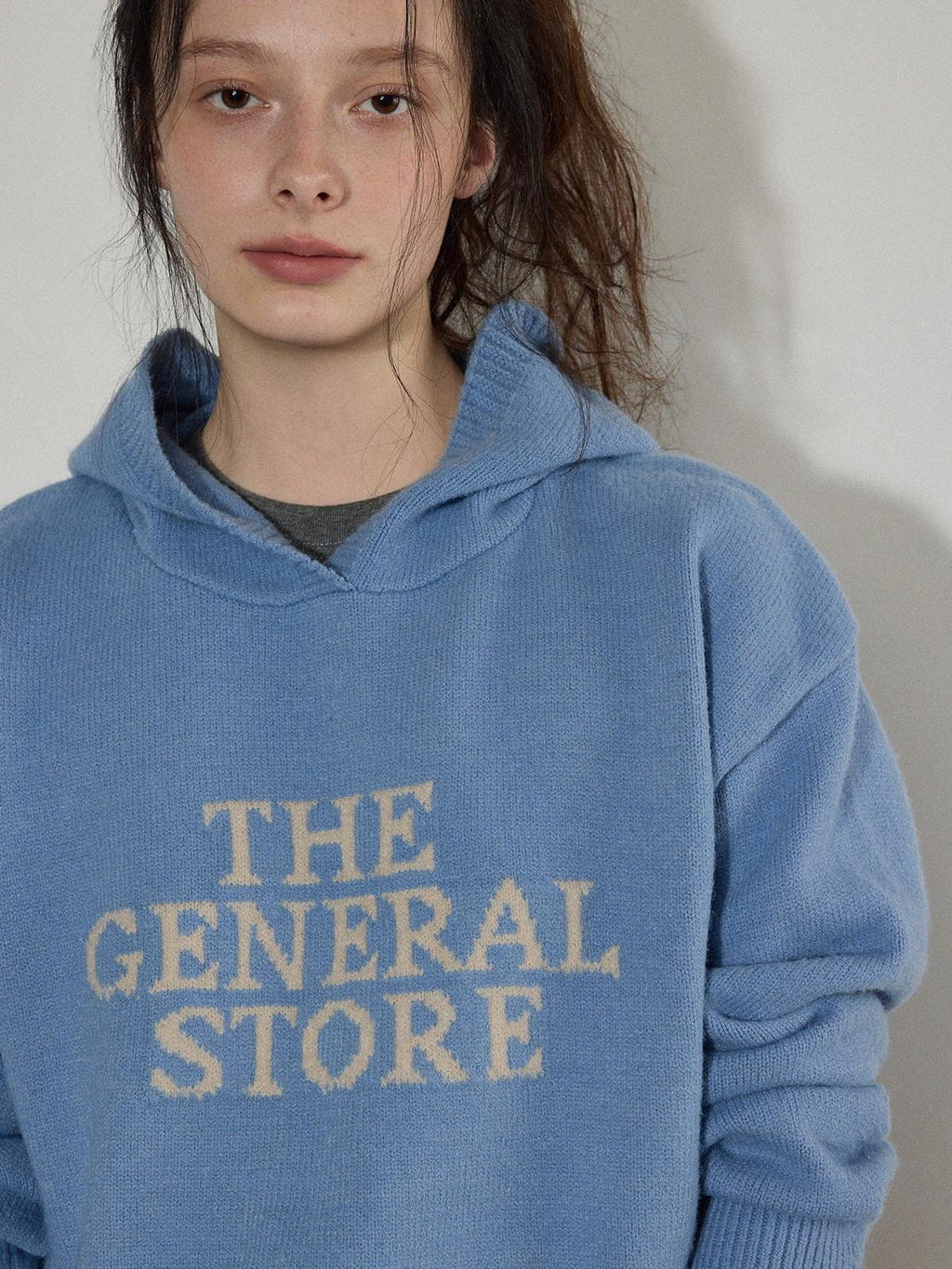 Lofi choose Cozy Knit Colorblock Letter Pullover Commuter Oversized Women Long Sleeve Hoodie