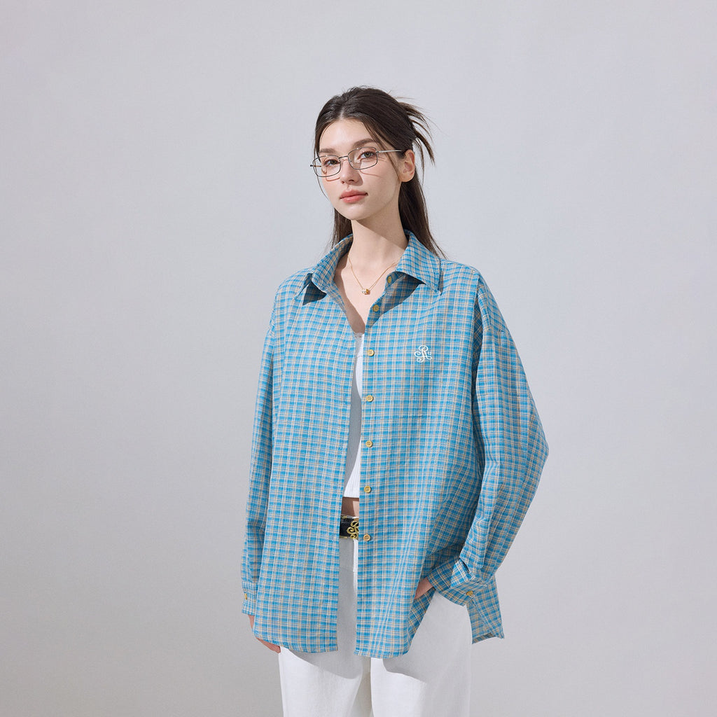 ikyou_Embroidered_Plaid_Breathable_Loose_Collared_Cardigan_Button_Front_Women_Shirts_MISSTT