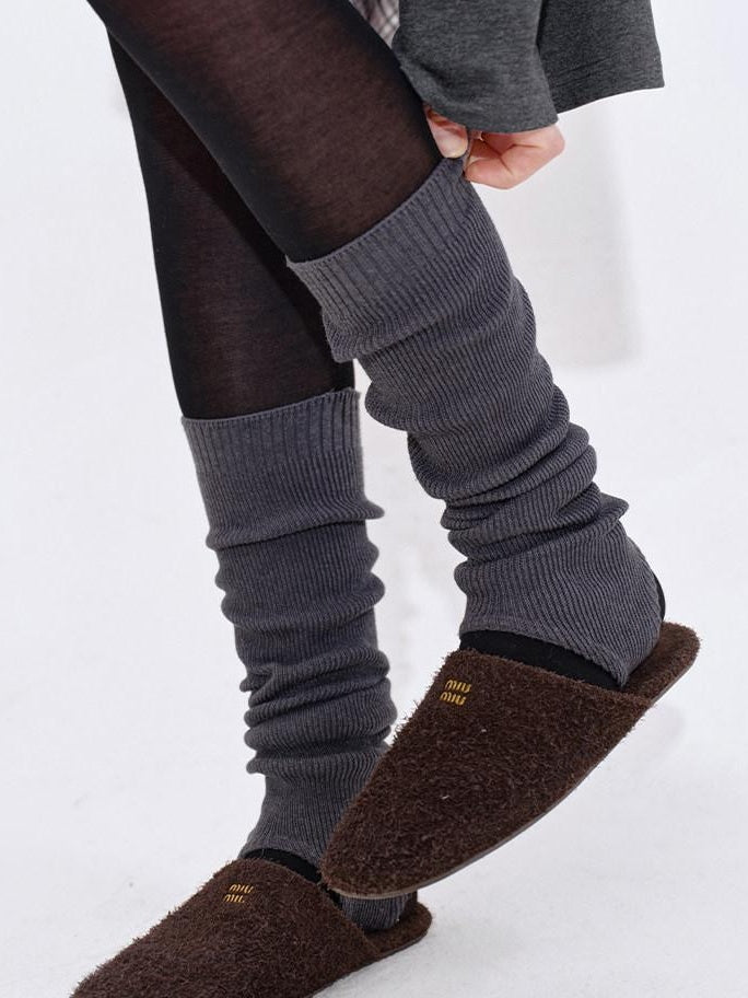 fano Soft Breathable Cotton Blend Minimal High Tube Women Casual Everyday Socks