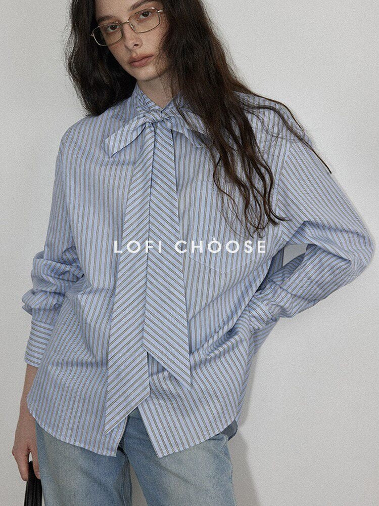 Lofi_choose_Elegant_Ribbon_Tie_Neck_Office_Loose_Fit_Long_Sleeve_Button_Blouses_MISSTT