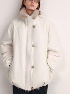 fano 90% White Duck Down Warm Loose Korean Commuter Hoodless Women Down Jackets