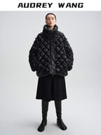 audreyyang 90 Percent Duck Down Thick Warm Casual Diamond Quilted Women Zipper Down Jackets