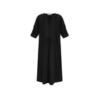 fano_Flattering_Tied_Waist_Workwear_A_Line_V-neck_Women_Viscose_Nylon_Black_Maxi_Dresses_MISSTT
