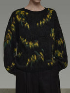 unspoken Thermal Commuter Loose Colorblock Womens Wool Blend Knit Sweaters