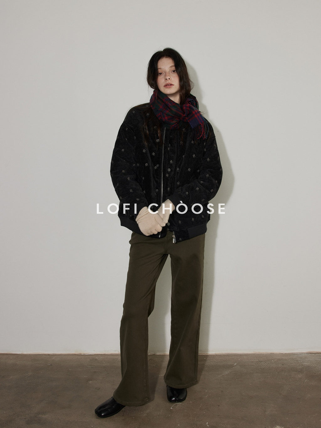 Lofi choose High Waist Washed Vintage Olive Zipper Fly Non Stretch Women Wide Leg Jeans