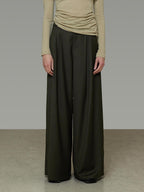 unspoken Breathable Dark Green Loose Lapel Blazer High Waist Casual Top & Skirt Sets
