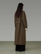 unspoken Minimalist Office Loose Longline Poly Blend Women Green Trench Coats