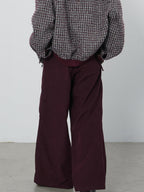 audreyyang Comfort Stretch Asymmetric Minimalist High Waist Loose Fit Women Straight Pants