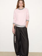 fano Wool Alpaca Blend Casual Loose Fit Crewneck Knit Pullover Longsleeve Sweaters