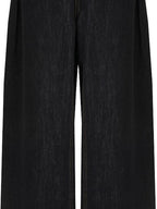 fano Comfortable Everyday Natural Waist Loose Fit Youth Black Straight Leg Jeans
