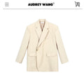 audreyyang_Oversized_Wool_Single_Button_Notch_Lapel_Long_Sleeve_Women_Cream_Black_Blazers_MISSTT