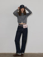 Lofi choose Cozy Button Front Relaxed Office Women Knit Long Sleeve Round Neck Cardigans