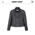 audreyyang_Lambskin_Vintage_Loose_Women_Double_Breasted_Black_Leather_Jackets_MISSTT