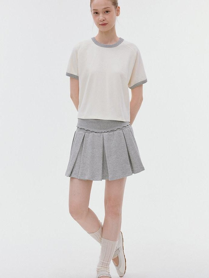 fano Quick Dry Cotton Stretch Loose Korean Crewneck Off White Short Sleeve T-Shirts