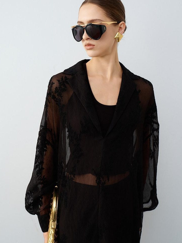 audreyyang Polyester Two Piece V-neck Long Sleeve Tailored For Women Wide Leg Pants