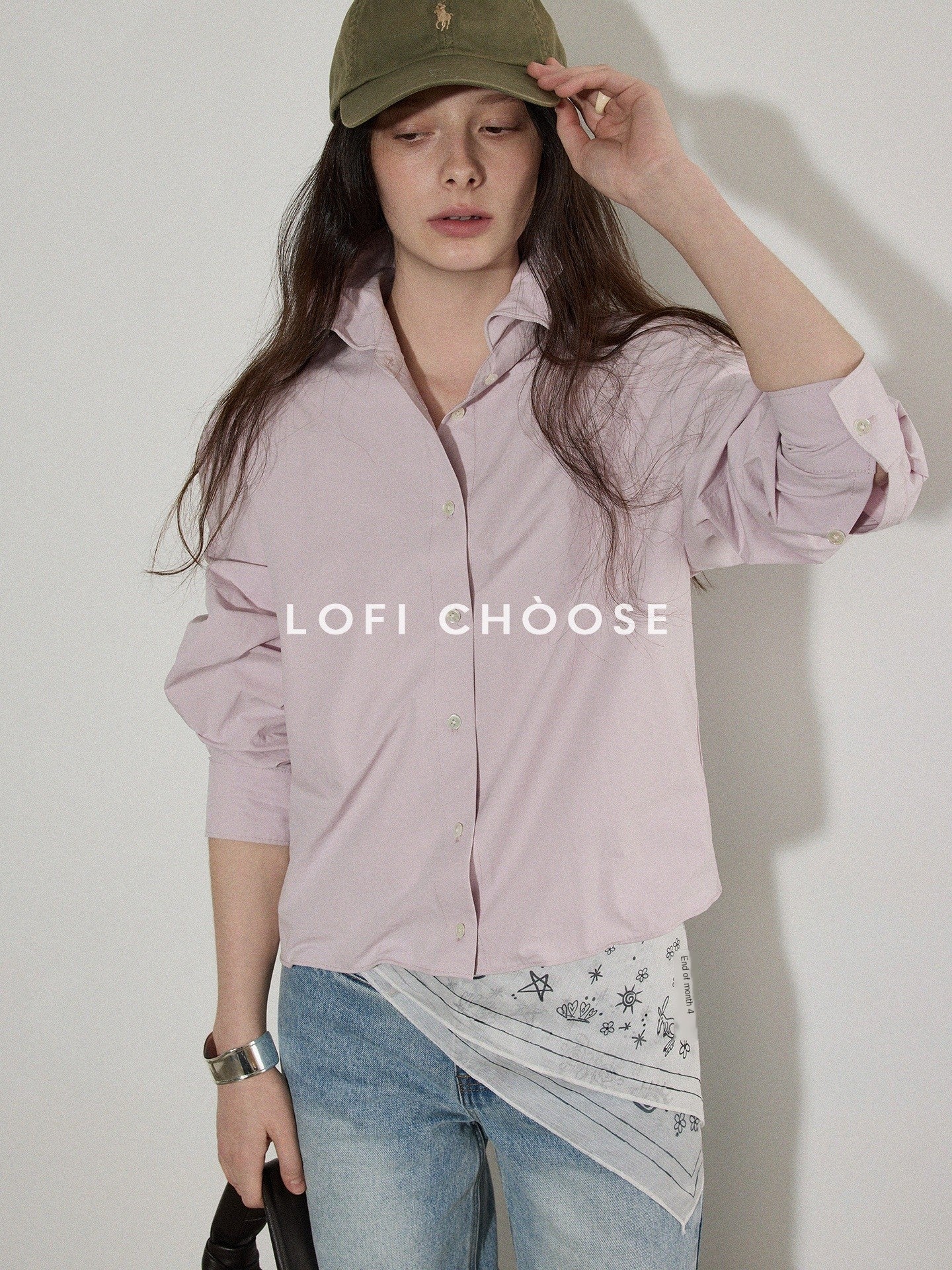 Lofi_choose_Pure_Cotton_Loose_Fit_Plaid_Button_Front_Turn_Down_Collar_Office_Women_Blouses_MISSTT