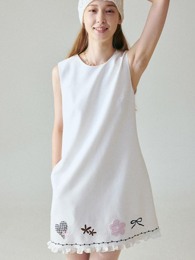fano Breathable Recycled Linen Blend Korean Office A Line Sleeveless Midi Dresses