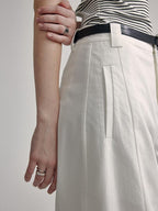 fano High Waist Sculpted Minimal Office Women Curved Pockets Rayon Wide Leg Pants