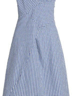 fano Pure Cotton Sleeveless V-neck A Line Office Casual Women Blue Midi Dresses