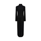 unspoken_Modal_Knit_Turtleneck_Slim_Waist_Long_Sleeve_City_Workwear_Black_Maxi_Dresses_MISSTT