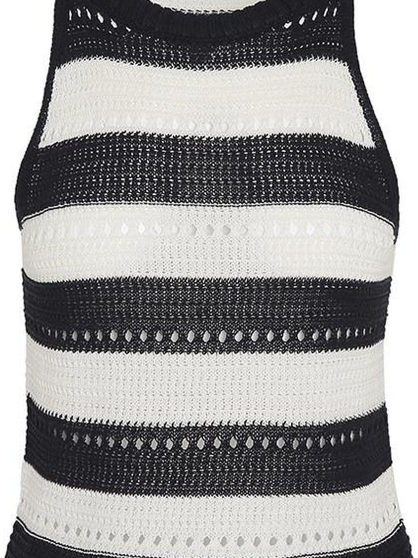 fano Soft Acrylic Lyocell Linen Blend Slim Fit Commuter Workwear Striped Camisoles