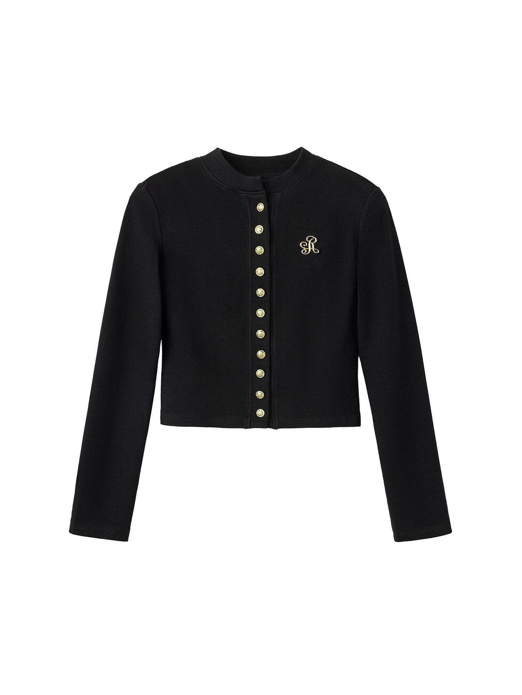 ikyou Soft Cotton Slim Fit Buttoned 3D Embellished Casual Women Knit Letter Cardigans