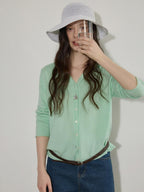 Lofi choose Soft Acrylic Blend Hooded Button Loose Fit Commuter Women Knit Cardigans