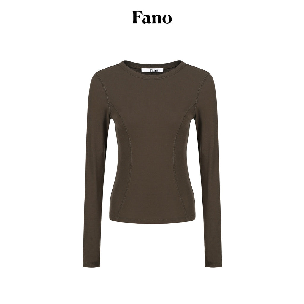 fano_Lyocell_Blend_Slim_Fit_Minimal_Commuter_Crew_Neck_Women_Long_Sleeve_T-Shirts_MISSTT