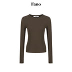 fano_Lyocell_Blend_Slim_Fit_Minimal_Commuter_Crew_Neck_Women_Long_Sleeve_T-Shirts_MISSTT