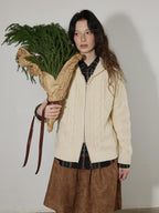 Lofi choose Flattering High Waist Ruched A Line Office Khaki Polyester Women Midi Skirts