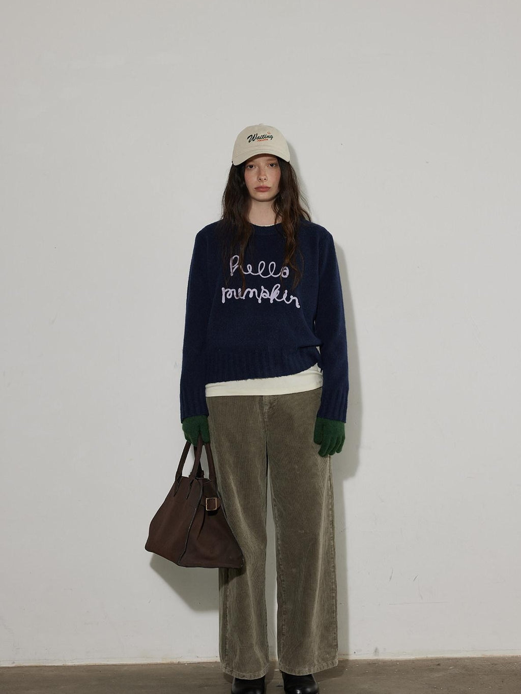 Lofi choose High Waist Chunky Stripe Office Ready Women Light Gray Wide Leg Pants