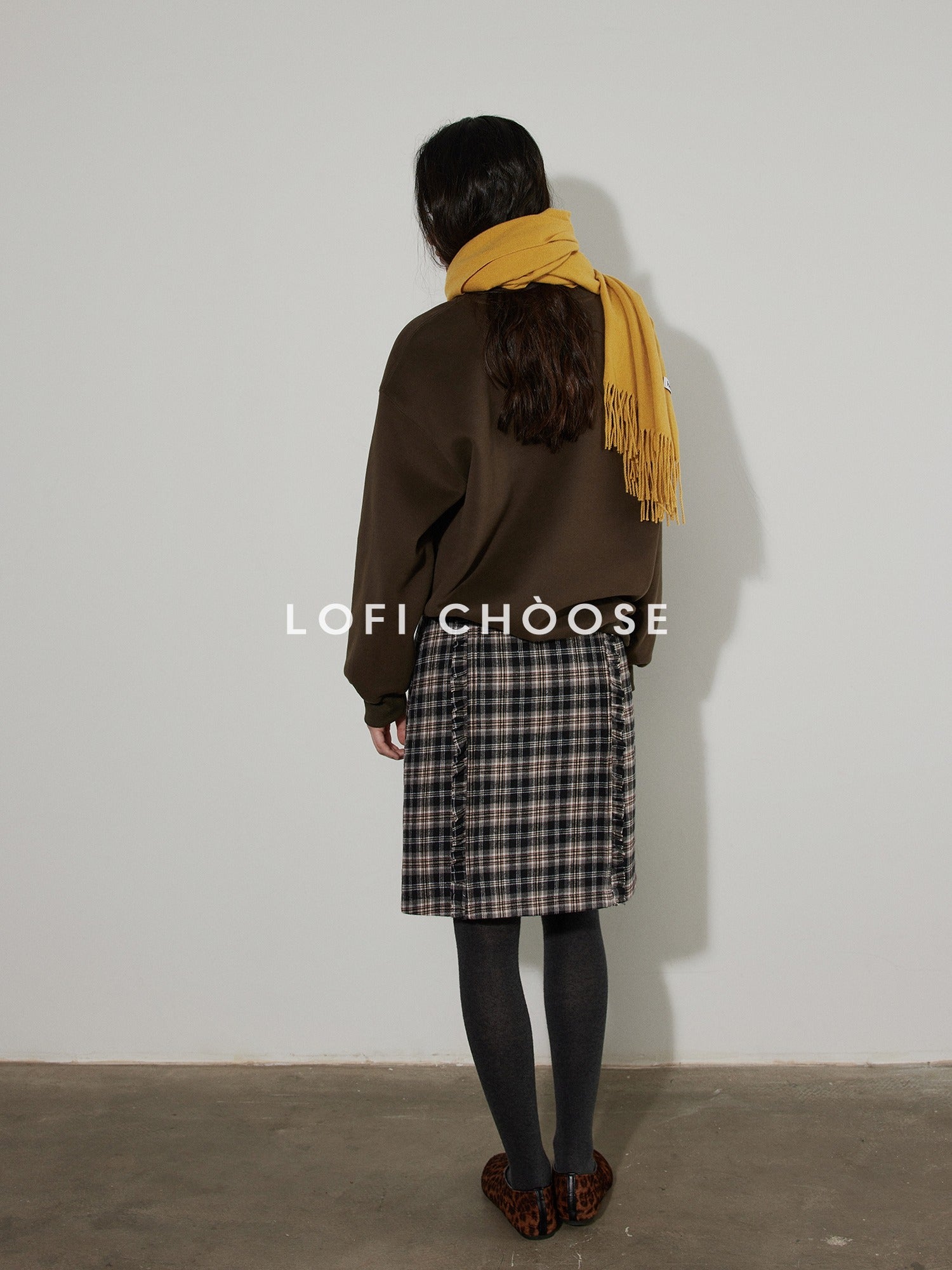 Lofi choose High Waist Cotton Colorblock Straight Loose Fit Workwear For Women Mini Skirts