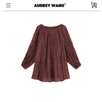 audreyyang_Linen_Long_Sleeve_Vintage_Loose_Round_Neck_Dusty_Rose_Women_Top_&_Skirt_Sets_MISSTT
