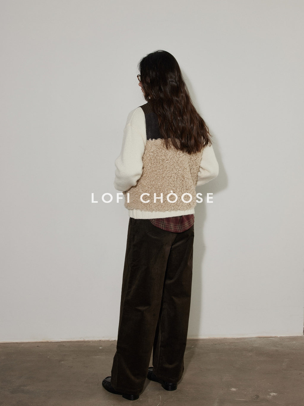 Lofi choose Warm Thick 100 Percent Cotton Colorblock Single Breasted Office Women Vests