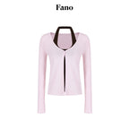 fano_Soft_Breathable_Korean_V-neck_Slim_Faux_Layered_Colorblock_Cardigans_MISSTT