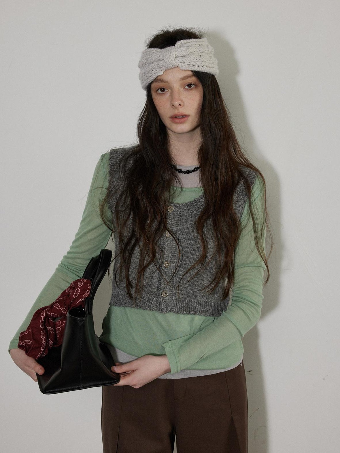 Lofi choose Breathable Oversized Commuter Office Top Green Brown Long Sleeve T-Shirts