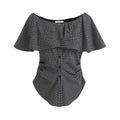 unspoken_Breathable_Minimal_Loose_Ruffle_Boatneck_Women_Plaid_Button_Short_Sleeve_Blouses_MISSTT